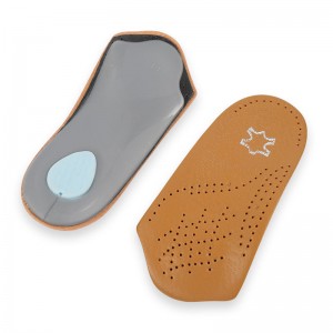 leather heightened half pad 3/4 arch support insoles
