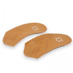leather heightened half pad 3/4 arch support insoles