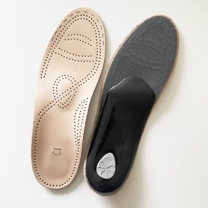 Leather flat shoe insole arch support 3/4 shoe insert