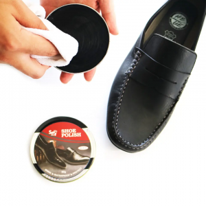 Tin box wax solid natural brown black shoe polish