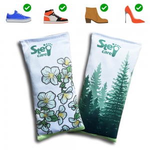 Borsa deodorante per scarpe con borsa in carbone di bambù personalizzata con fragranza di fiori o foresta