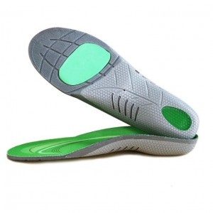 Plantillas ortopédicas verdes con arco alto para zapatos