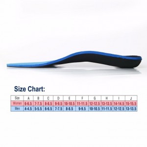 Blue Orthopedic Arch Support Shoe Insoles