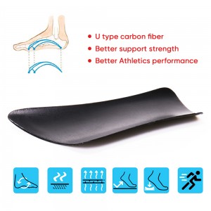 Carbon Fiber Insoles, Rigid Support for Hallux Rigidus, Turf Toe, Foot Fractures