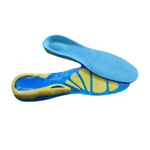Factory silicone gel velvet arch support blue basketball insoles