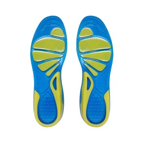 Factory silicone gel velvet arch support blue basketball insoles