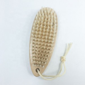 Engros bærbare træhåndtag sko børste