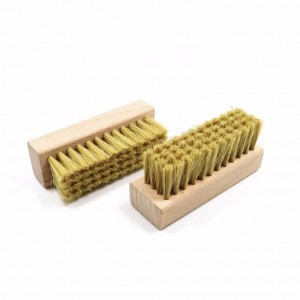 Wooden Pig Hair Bristle Shoe Cleaning Brush