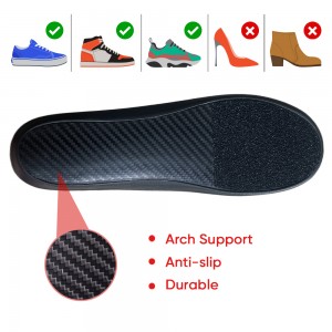 พื้นรองเท้าคาร์บอนไฟเบอร์รองรับส่วนโค้งแบบไม่ลื่นพื้นรองเท้ากีฬา