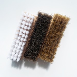 Cepillo de limpieza de madera de nylon modificado para requisitos particulares de la zapatilla de deporte del cepillo del pelo de cerda