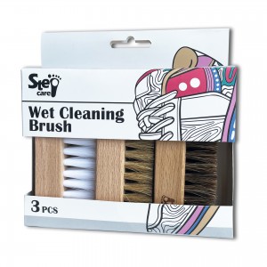 Customized bristle hair nylon wooden brush sneaker cleaning brush