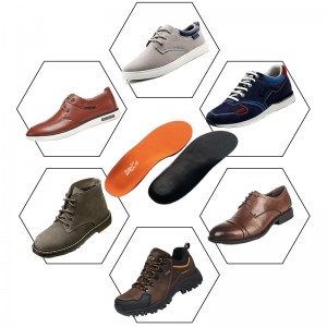 Flad fodsbuestøtte til gangløbende indlægssåler ortotiske orange skoindlæg