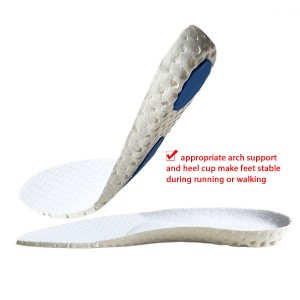 Custom quick dry breathable soft EVA foot fatigue pain relief sports sneakers insoles