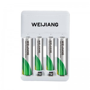 PriceList for 36v Lithium Battery Charger - 4-slot USB Battery Charger For AA/AAA NiCd NiMh battery – Weijiang