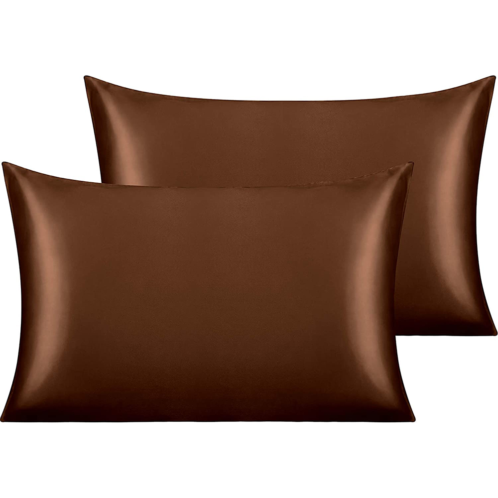 brown silk pillowcase