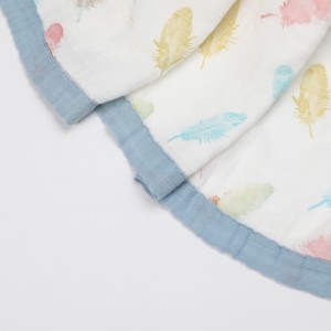 100% Cotton Nursing Baby Muslin Swaddle Blankets 47 x 47 Inches