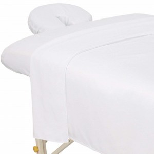 3-Piece Massage Sheet Set Ultra-Light Stain and Wrinkle-Resistant Includes Flat Sheet Fitted Sheet and Face Rest Cover