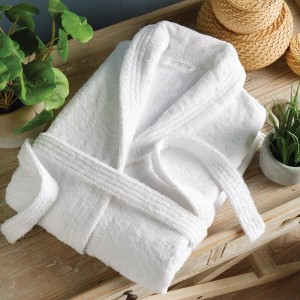 Terry Cloth Robes for Women  Long Towel Robe Shawl Style Cotton Women’s Bathrobe