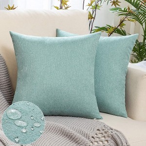 Waterproof Throw Pillow Covers  for Bed Sofa Couch Car Living Room Teal 20×20 inch