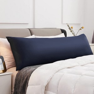Чехол на подушку для тела темно-синего цвета, ультрамягкий 100% хлопок, плотность нити 800, подушка для тела 21 x 54 дюйма, наволочки для взрослых