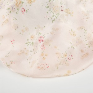 Cuffia di seta più venduta Cuffia per capelli in raso di design personalizzato Cuffia per capelli stampata in pizzo rosa
