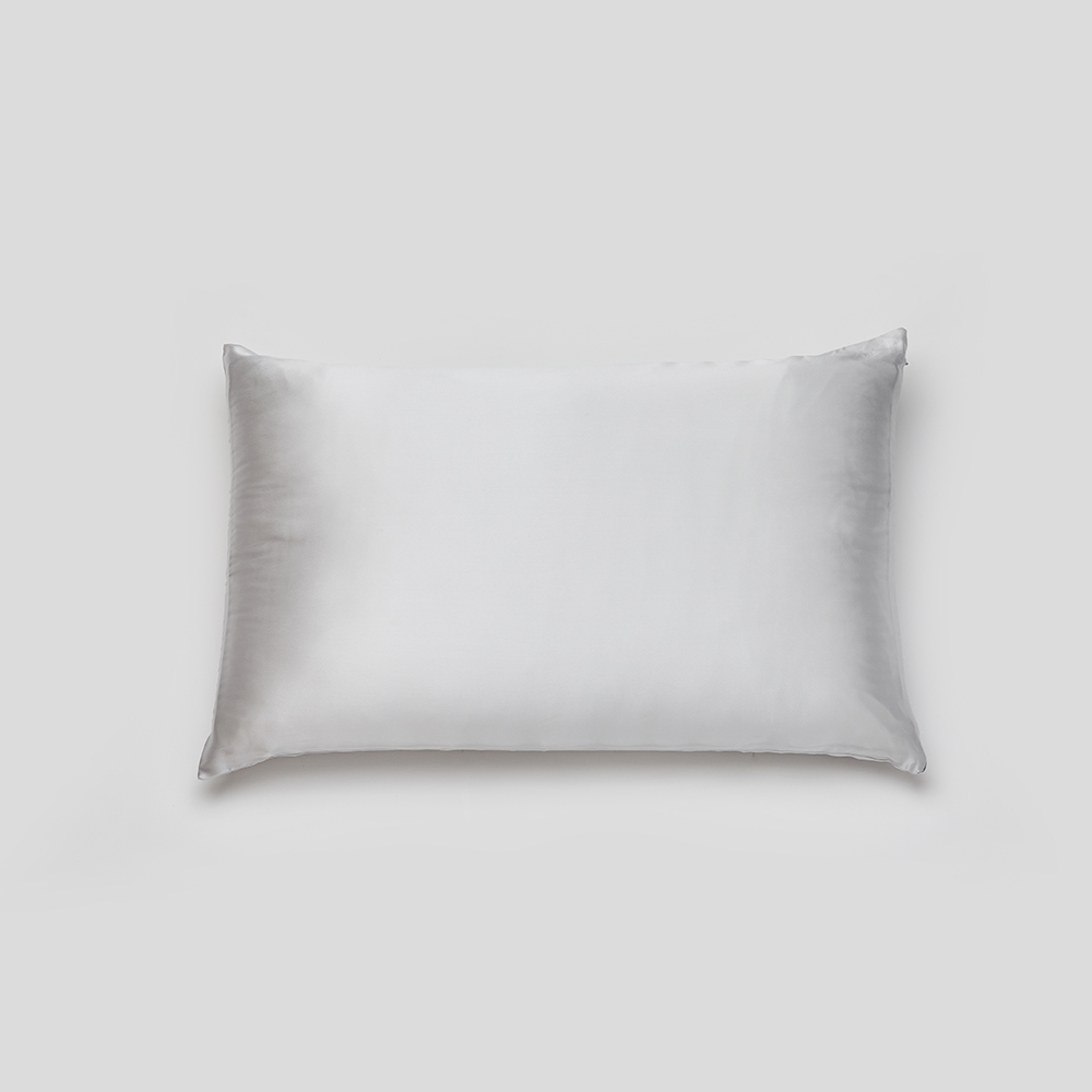 Factory Supply Embroided Pillowcase - Modern Simple 100% Mulberry Silk Pillowcase White Short Side Zipper – Huierjia