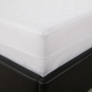 200TC Poly Cotton Deep Fitted Waterproof Quilted mattress protector Zipped Mattress Protector Para sa Hotel Home