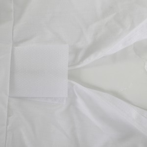 200TC Poly Cotton Deep Fitted Waterproof Quilted matraasi nchekwa zipped matraasi maka ụlọ nkwari akụ