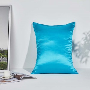 Bejgħ bl-ingrossa Hidden Zipper Custom Printed Lake Blue Sleeping Mulberry Silk Pillowcase Irqad