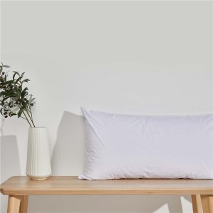 OEM Home Hotel White 100% Cotton Pillowcase අභිරුචි හෝටල් කොට්ට පෙට්ටිය සිපර් සහිත ආවරණය