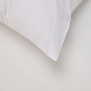 OEM 卸売白綿 100% 枕カバー 200 スレッド カウント ジッパー スタイル