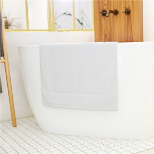 Ensemble de serviettes de sol pour tapis de bain – Tapis de douche/baignoire en coton absorbant pour hôtel spa [pas un tapis de salle de bain] 22″x34″ |Blanc