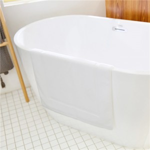 مجموعة مناشف أرضية حمام - قطن ماص للاستحمام في سبا الفندق / حصائر حوض الاستحمام [ليست سجادة حمام] 22 × 34 بوصة |أبيض