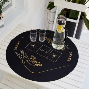 Round Waterproof Table Cover Elastic Tablecloth/ Printed Round table cover table runner table mats