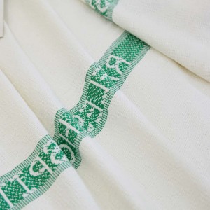 White Weave Soft Lightweight Queen Size Bed Blanket 90×90 inch 100% Cotton Travel Blanke na-atụba akwa mkpuchi maka ihe ndina sofa