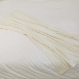 Coperte in maglia per divani Coperte decorative bianche leggere è jetette Farmhouse Warm Woven