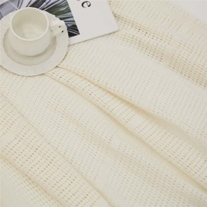 Տրիկոտաժե վերմակներ բազմոցի համար սպիտակ Թեթև դեկորատիվ վերմակներ և շպրտում ագարակային տաք հյուսված