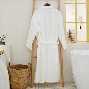 Hotel Linens White Terry Bath Robe Hotel Knee Length Bathrobe Ug Towel Set