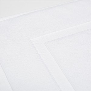 Bath Mat Floor Towel Set – Absorbent Cotton Hotel Spa Shower/Bathtub Mats [Not a Bathroom Rug] 22″x34″ | White