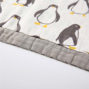Wholesales Double Layer Bamboo Cotton Fiber Muslin Swaddle Baby Blankets