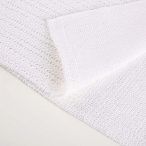 Пълен размер 100% памучно одеяло Дишащо уютно първокласно плетиво Луксозно сезонно Леко покривало за легло