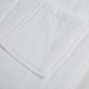 Hotel Linens White Terry Bath Robe Hotel Knee Length Bathrobe And Towel Set