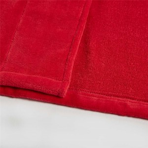 Fleece Bathrobe Spa Robe Red Wholesale Soft Customized Babae At Lalaki Unisex Cotton Bathrobe