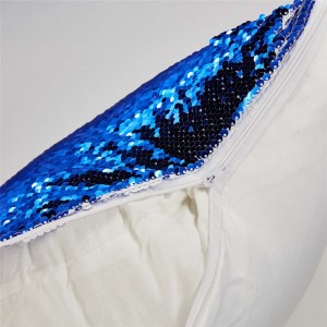 Ọnụ ego dị ọnụ ala China Tụfuo Ohiri isi Polyester Sequin Cushion Cover luxury sublimation blanks sequin pillowcase