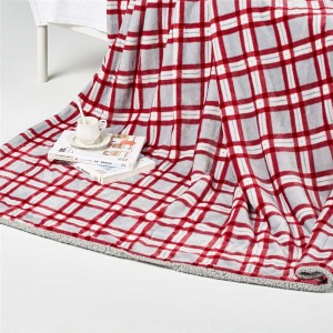 Fleece Blanket Dzvuku uye Dema Rinodziya Rakandira Gumbeze reChair Sofa Plaid Super Soft Blankets for Couch Yakakodzera