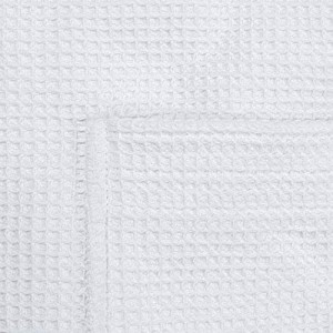 White Waffle Robe Terry Full Length Waffle Knit Hotel Bathrobe Lightweight Shawl Collar White Robes
