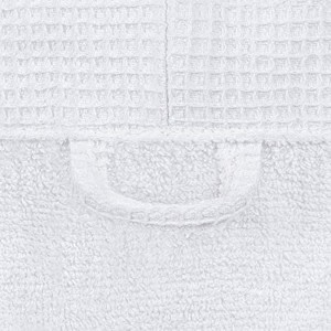 Witte wafeljas badstof wafelgebreide hotelbadjas over de volledige lengte Lichtgewicht sjaalkraag Witte gewaden