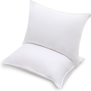 Pillow Cases King Size White Set ta '2 biż-żippijiet moħbija 600 Thread Count King 20×36 Pulzier