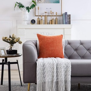 Federe per cuscino del Ringraziamento 18 × 18 pollici Set di 2 fodere per cuscino quadrato arancione bruciato per divano divano