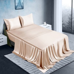 Soft Silky Satin Sheet Satin Bed Sheet Cooling & Luxury Bedding Sheet Set Uban sa 1 Satin Fitted Sheet 1 Satin Flat Sheet 2 Satin Pillow Cases